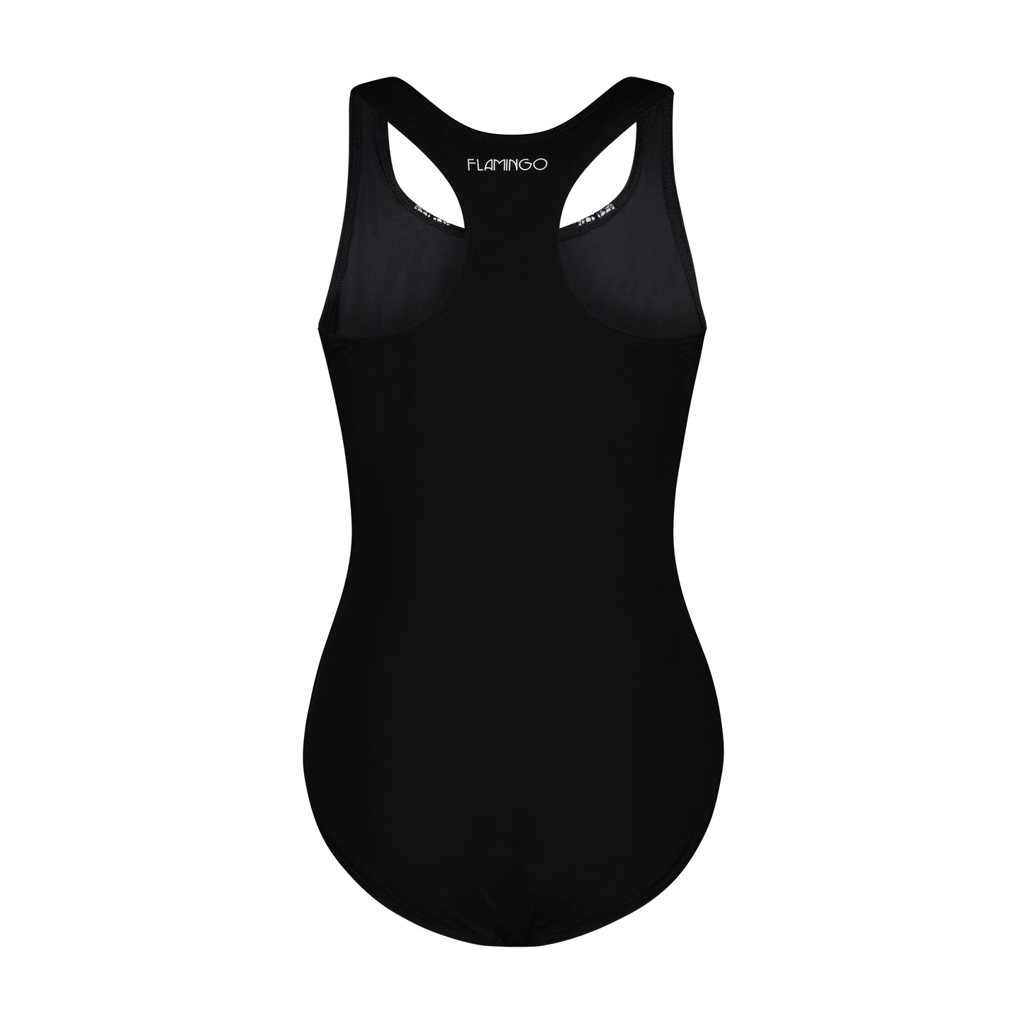 Teen One Piece Vertical Bathing Suit Red/WH - Flamingo