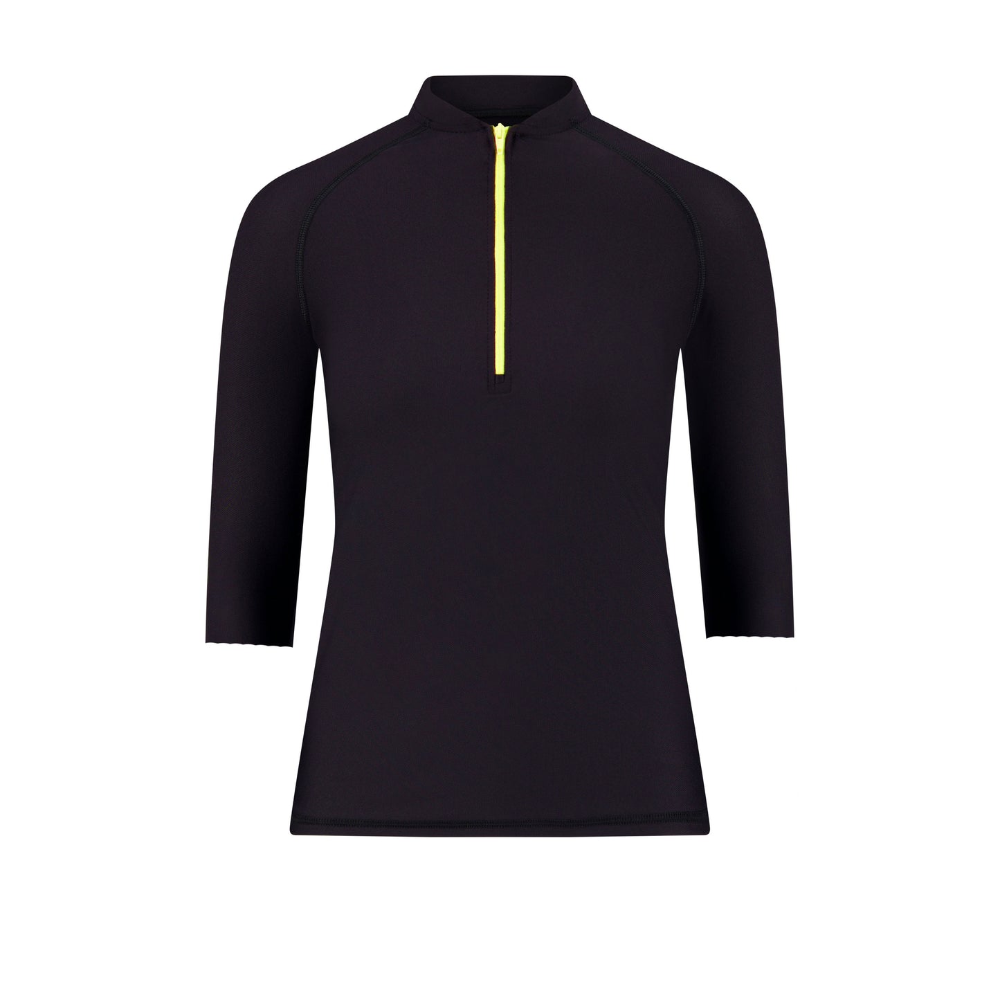 Flamingo Girls Black Mesh Neon Half Zip