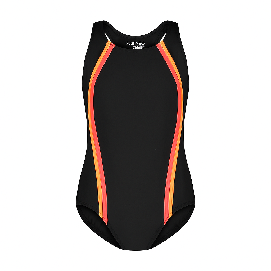 Flamingo Girls One Piece Bathing Suit CO/OR