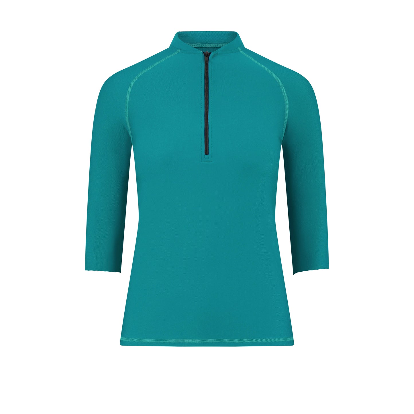Flamingo Green Mesh Black Half Zip