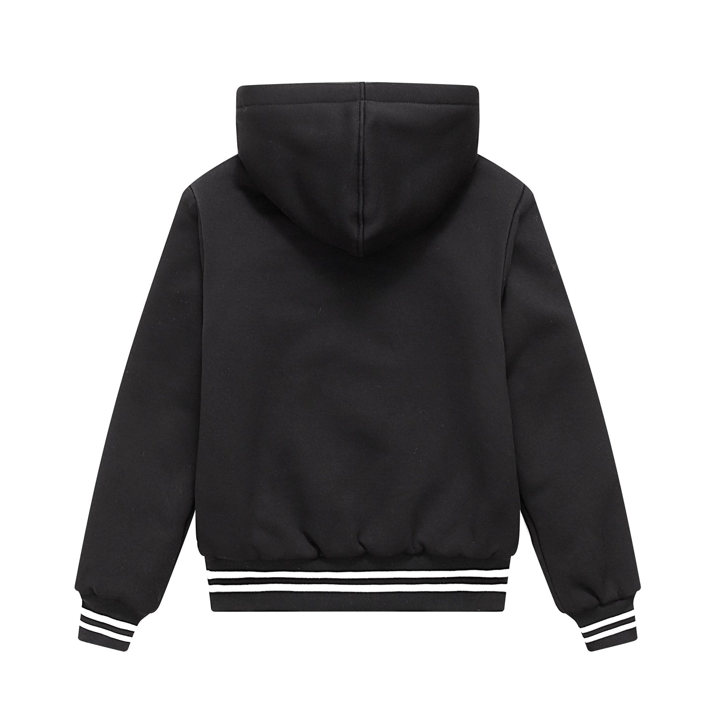 Kid's Heavy Fur Lined Sweatshirt- Striped Band