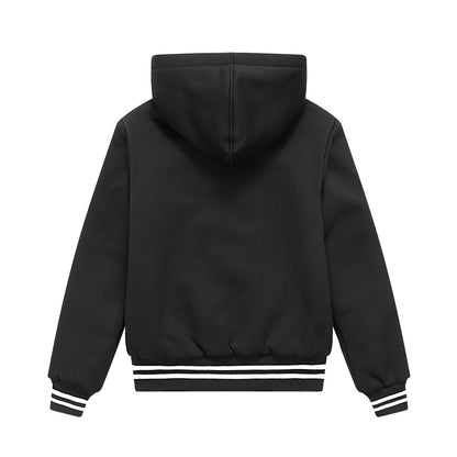 Kid's Heavy Fur Lined Sweatshirt- Striped Band