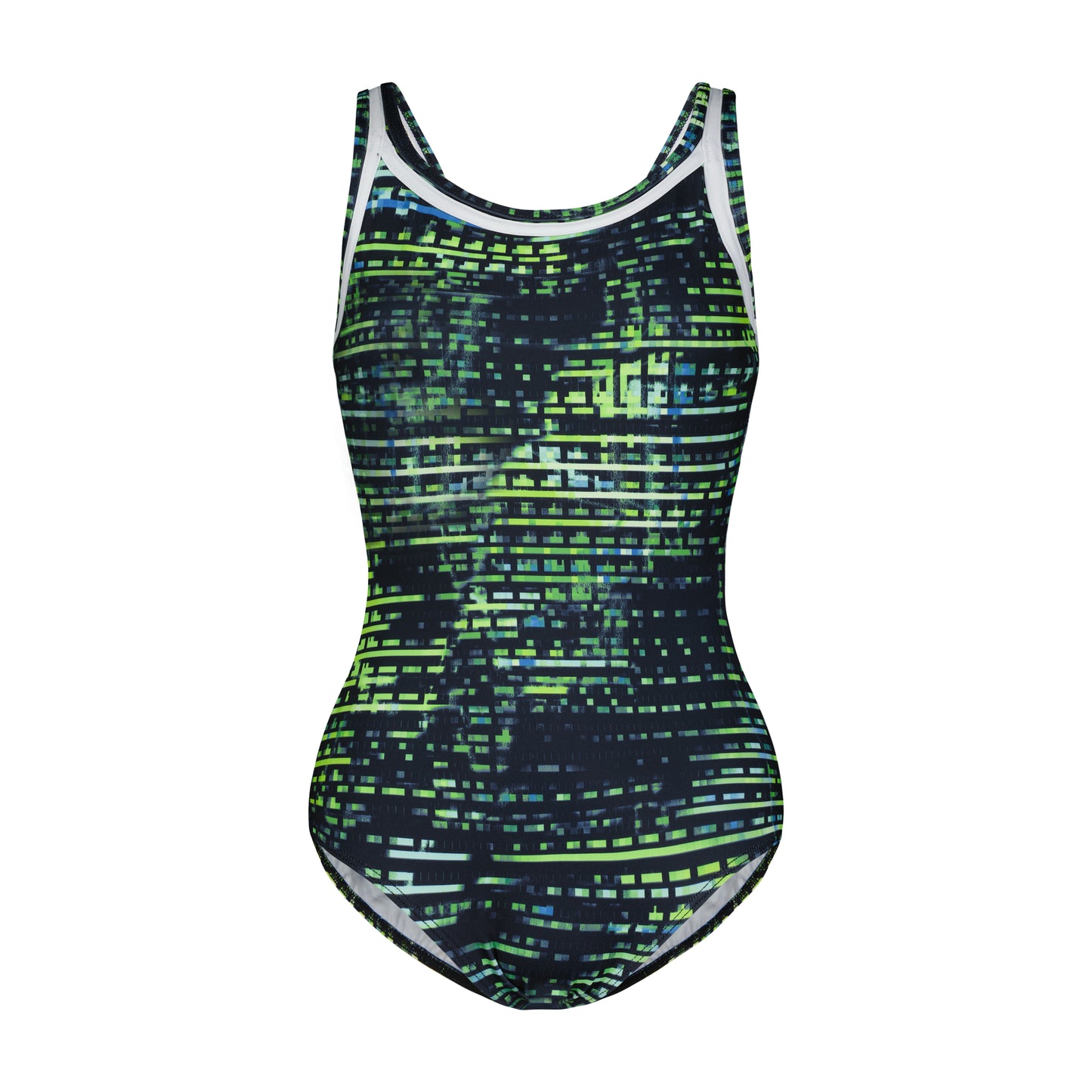 Teen One Piece Bathing Suit Neon Print - Flamingo