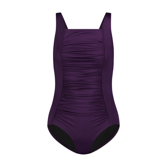 Flamingo  Shirred Suit - Plum