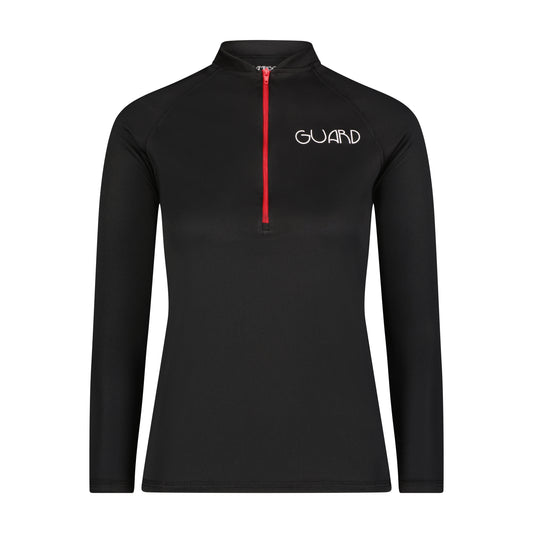 Flamingo Half Zip Logo Top - Red Guard