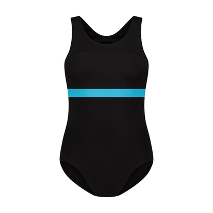 Flamingo One Piece Color Block Swimsuit