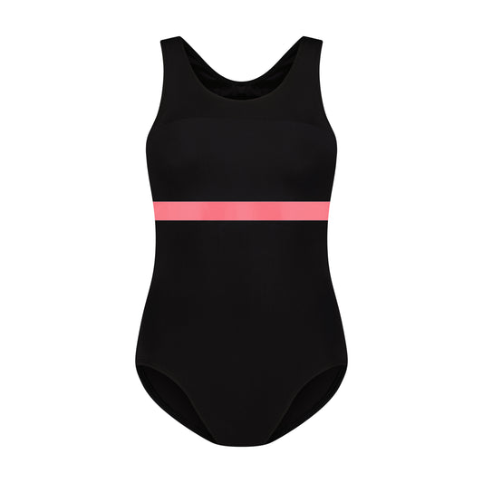 Flamingo One Piece Color Block Swimsuit