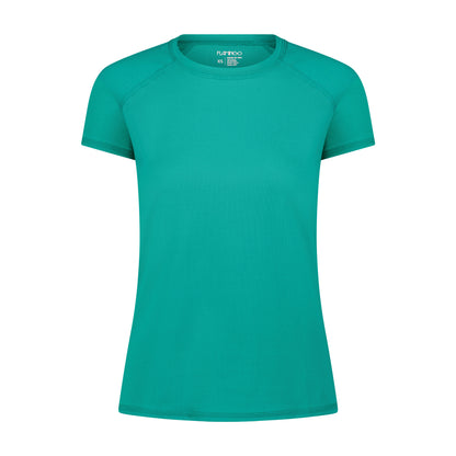 Flamingo Mesh Crew Neck Short-Sleeve Rash Guard - Green