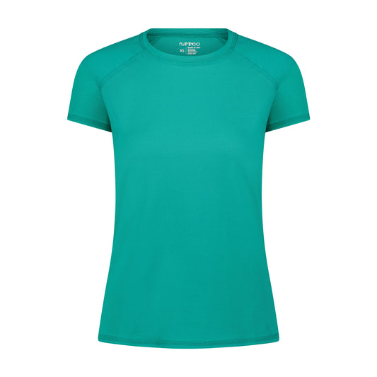 Flamingo Mesh Crew Neck Short-Sleeve Rash Guard - Green
