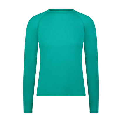 Flamingo Mesh Crew Neck Long-Sleeve Rash Guard