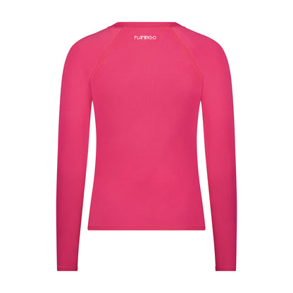 Flamingo Mesh Crew Neck Long-Sleeve Rash Guard