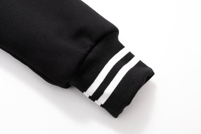 Kid's Heavy Fur Lined Sweatshirt- Striped Band