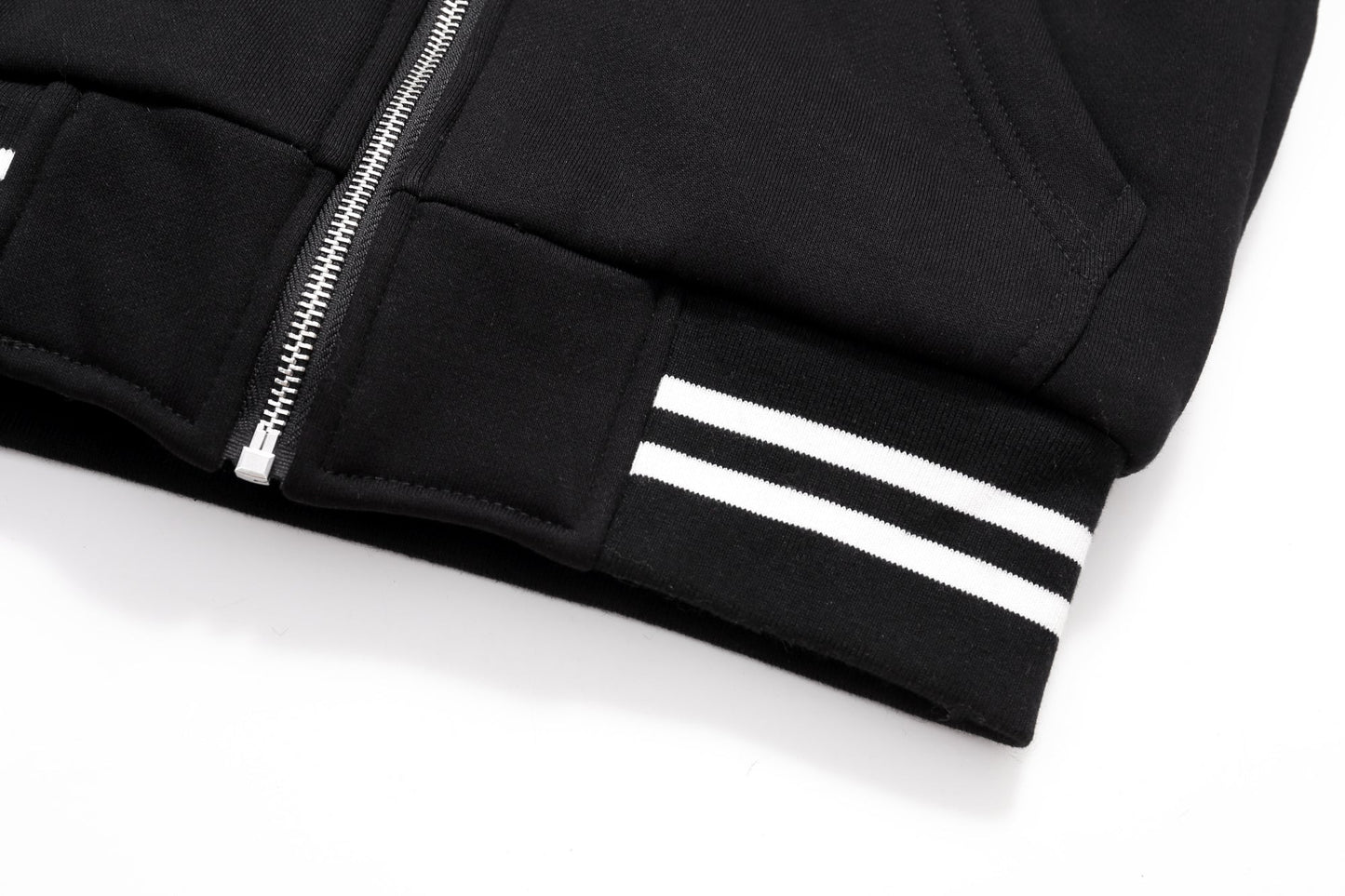 Kid's Heavy Fur Lined Sweatshirt- Striped Band