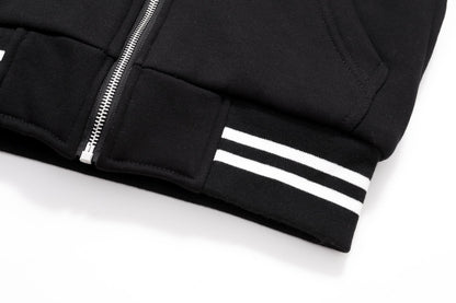 Kid's Heavy Fur Lined Sweatshirt- Striped Band