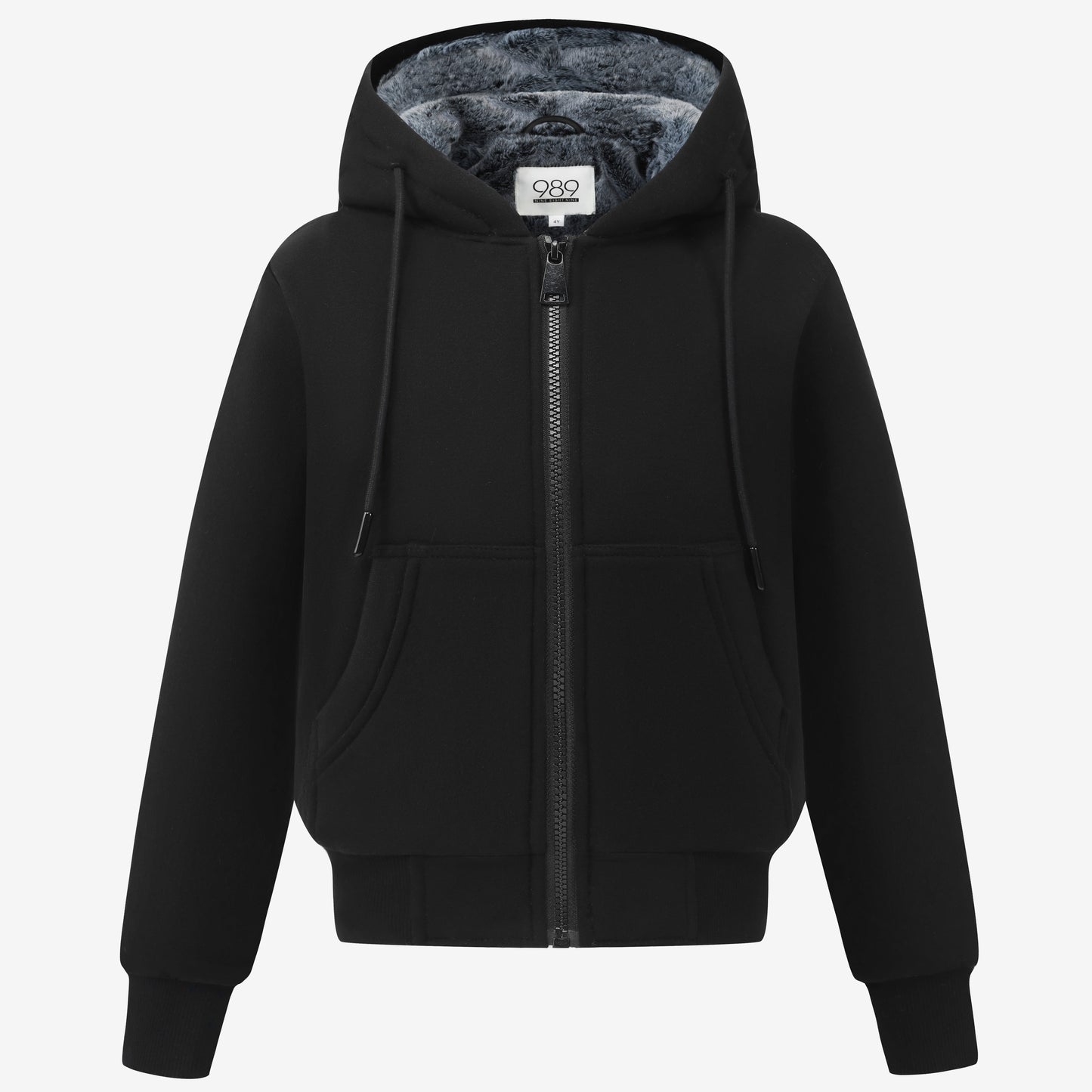 Men's Heavy Fur Lined Sweatshirt - Grey Fur