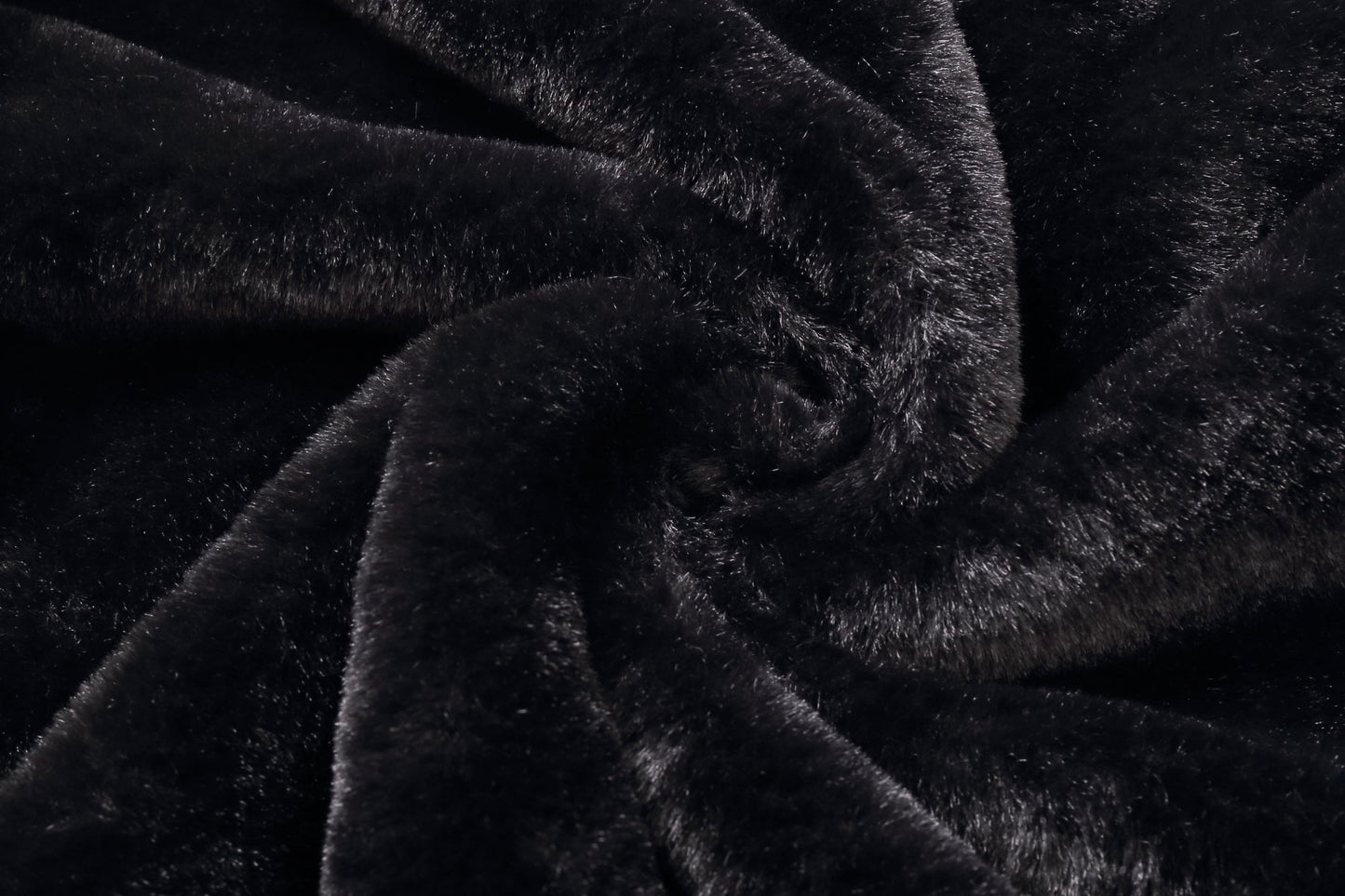 Men's Heavy Fur Lined Sweatshirt - Black Fur