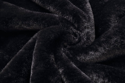 Men's Heavy Fur Lined Sweatshirt - Black Fur