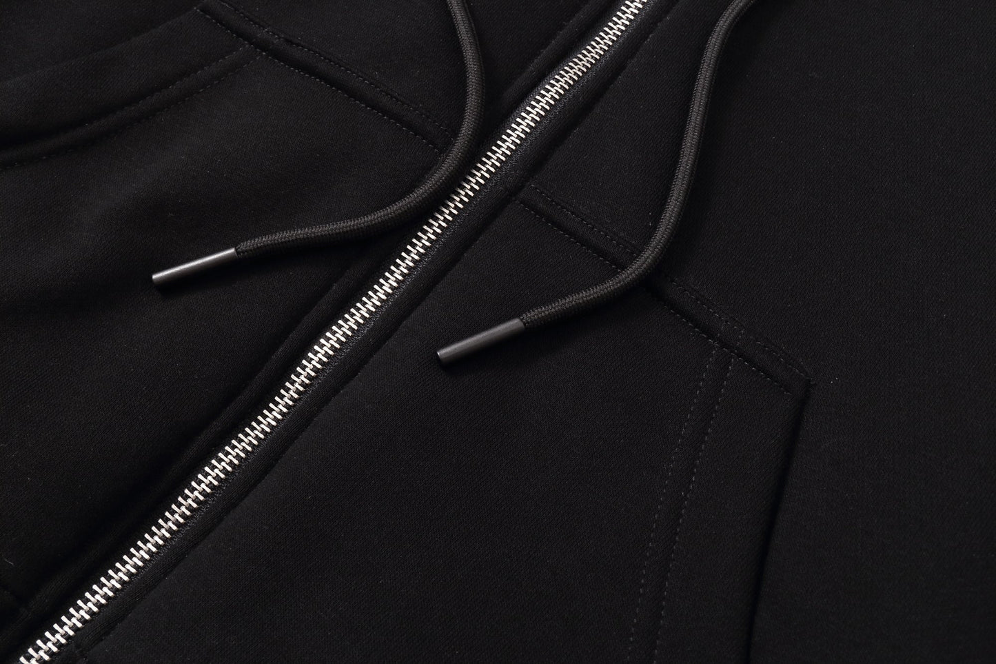 Men's Heavy Fur Lined Sweatshirt - Black Fur