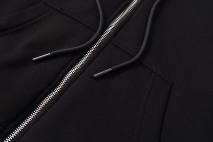 Men's Heavy Fur Lined Sweatshirt - Black Fur