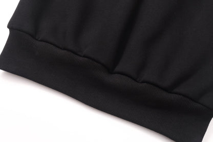 Men's Heavy Fur Lined Sweatshirt - Black Fur