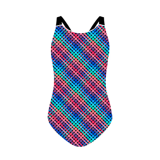 Flamingo Girls One Piece Bathing Suit Print