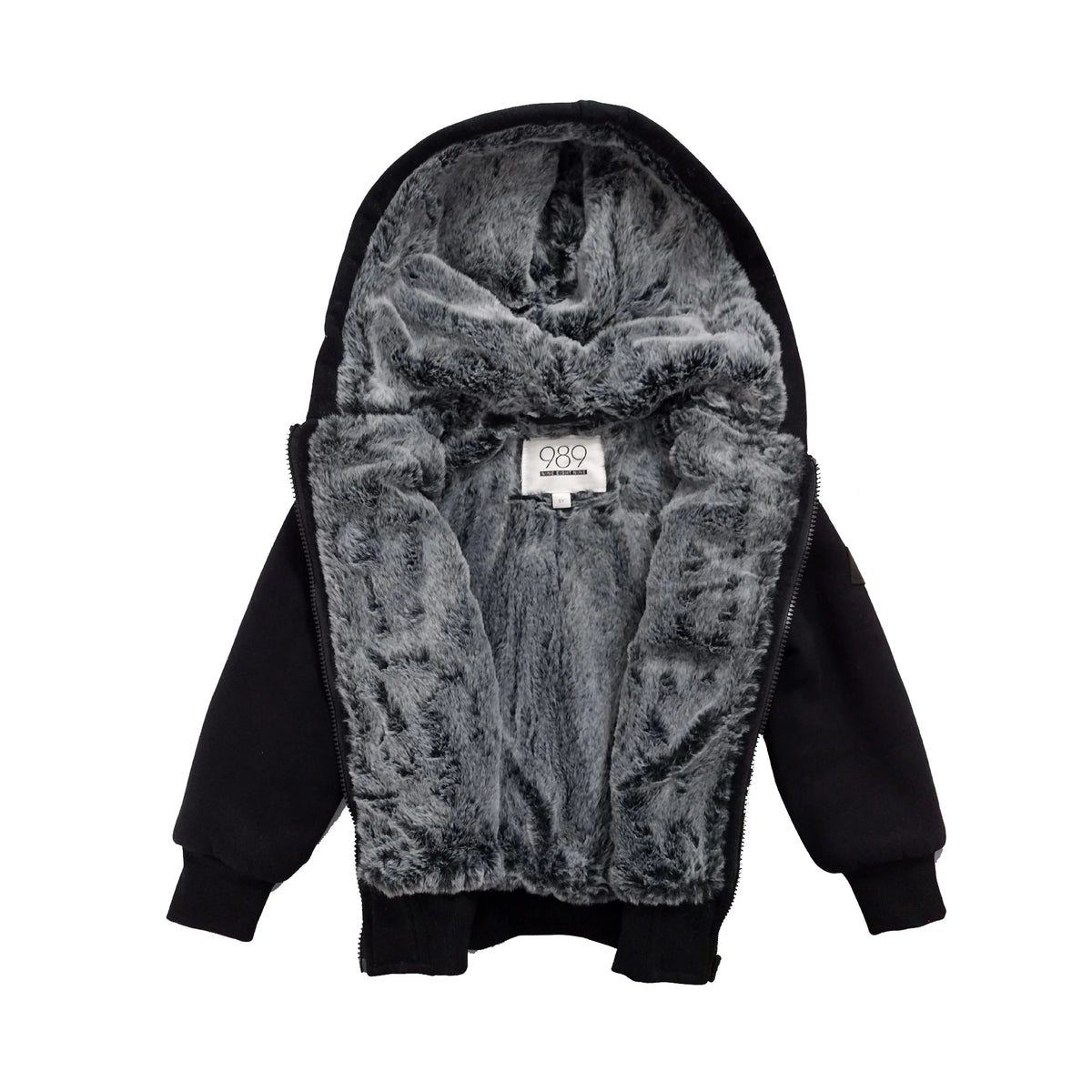 Feathers Women's Heavy Fur Lined Sweatshirt - Grey Fur