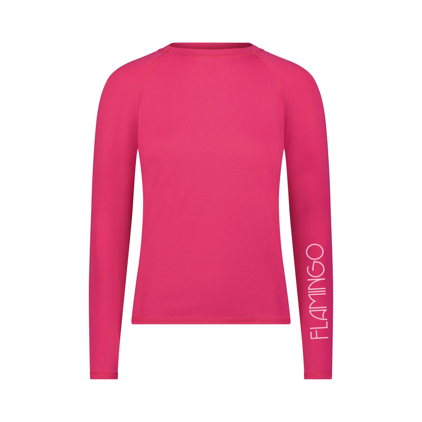 Flamingo Girls Pink Mesh Long Sleeve Tee