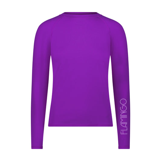 Flamingo Purple Mesh Long Sleeve Tee